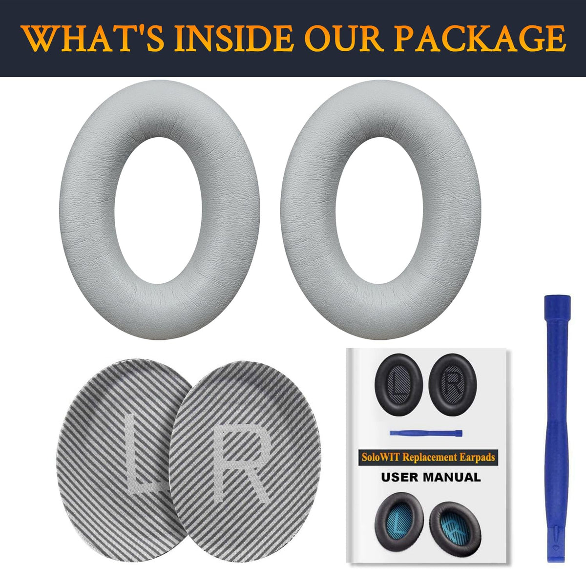 SoloWIT Earpads for Bose QC35 & QC35 ii - Brilliant Blue