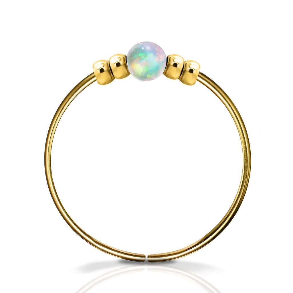 Ultra Thin Opal Nose Ring