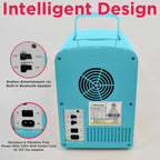 Frigidaire Retro Mini Compact Beverage Cooler, Great for Keeping Office Lunch Cool! (Built-in Bluetooth Speaker)