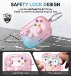for AirPods Pro 3 Case Cover 2025 with Safety Lock-Clear White