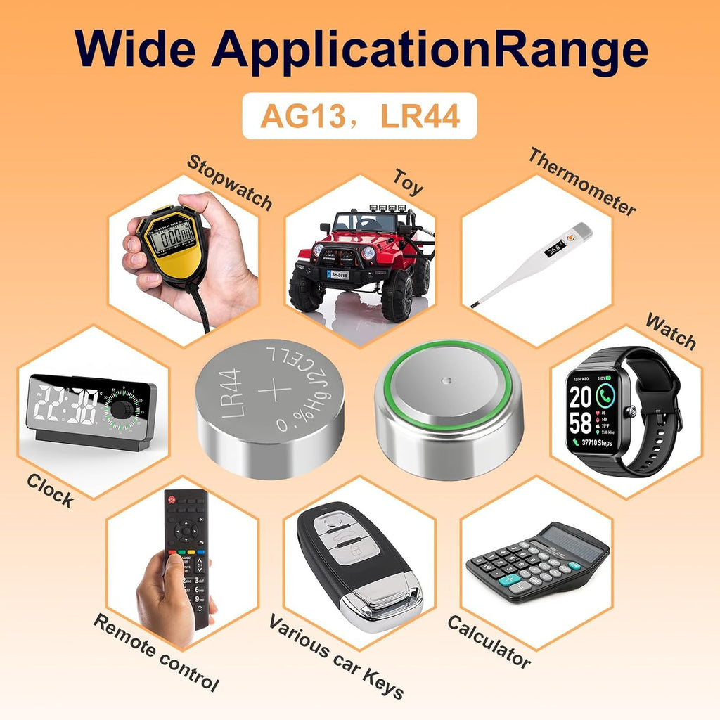 25 PCS LR44 AG13 357 303 SR44 A76 Battery 1.5V Button Coin Cell Batteries for Small Electronics