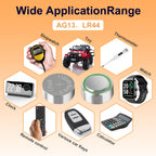 25 PCS LR44 AG13 357 303 SR44 A76 Battery 1.5V Button Coin Cell Batteries for Small Electronics