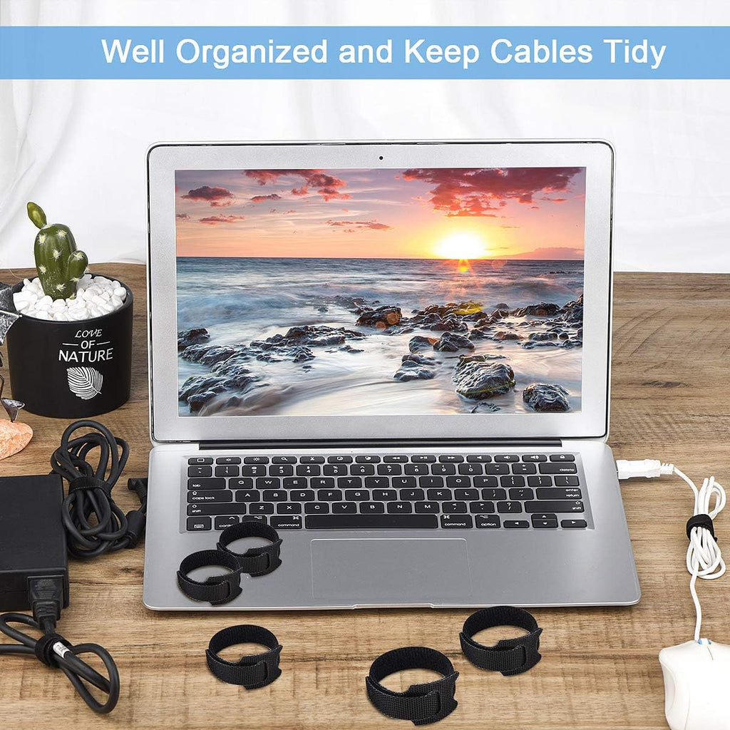 Nettbe 60 PCS 6 Inch Adjustable Cable Ties, Reusable Cord Management Straps