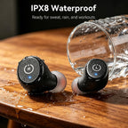 TOZO T10 Wireless Earbuds Powerful Bass Stereo Wireless Charging, APP, IPX8