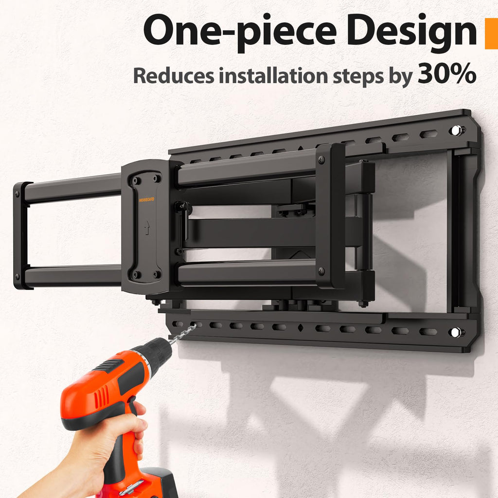 IWORKBOARD 55 65 75 85 inch Tilting TV Wall Mount for 32-90 '' TVs, Low Profile TV Mount Bracket, Safe Lock & Quick Release,Max VESA 600x400mm, 24 inch Studs,132 lbs, Fit Most 55+ 75+ 85+ 86 TVs
