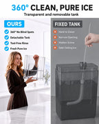 Silonn Ice Maker Countertop, 9 Cubes Ready in 6 Mins, 26lbs in 24Hrs, Self-Cleaning Ice Machine with Ice Scoop and Basket, 2 Sizes of Bullet Ice for Home Kitchen Office Bar Party