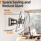 IWORKBOARD 55 65 75 85 inch Tilting TV Wall Mount for 32-90 '' TVs, Low Profile TV Mount Bracket, Safe Lock & Quick Release,Max VESA 600x400mm, 24 inch Studs,132 lbs, Fit Most 55+ 75+ 85+ 86 TVs