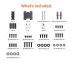 Amazon Basics Full Motion Articulating TV Wall Mount with Tilt Swivel, Extends 16 inches, VESA 200x200, for 12" to 40" TVs, 40 lbs, Black