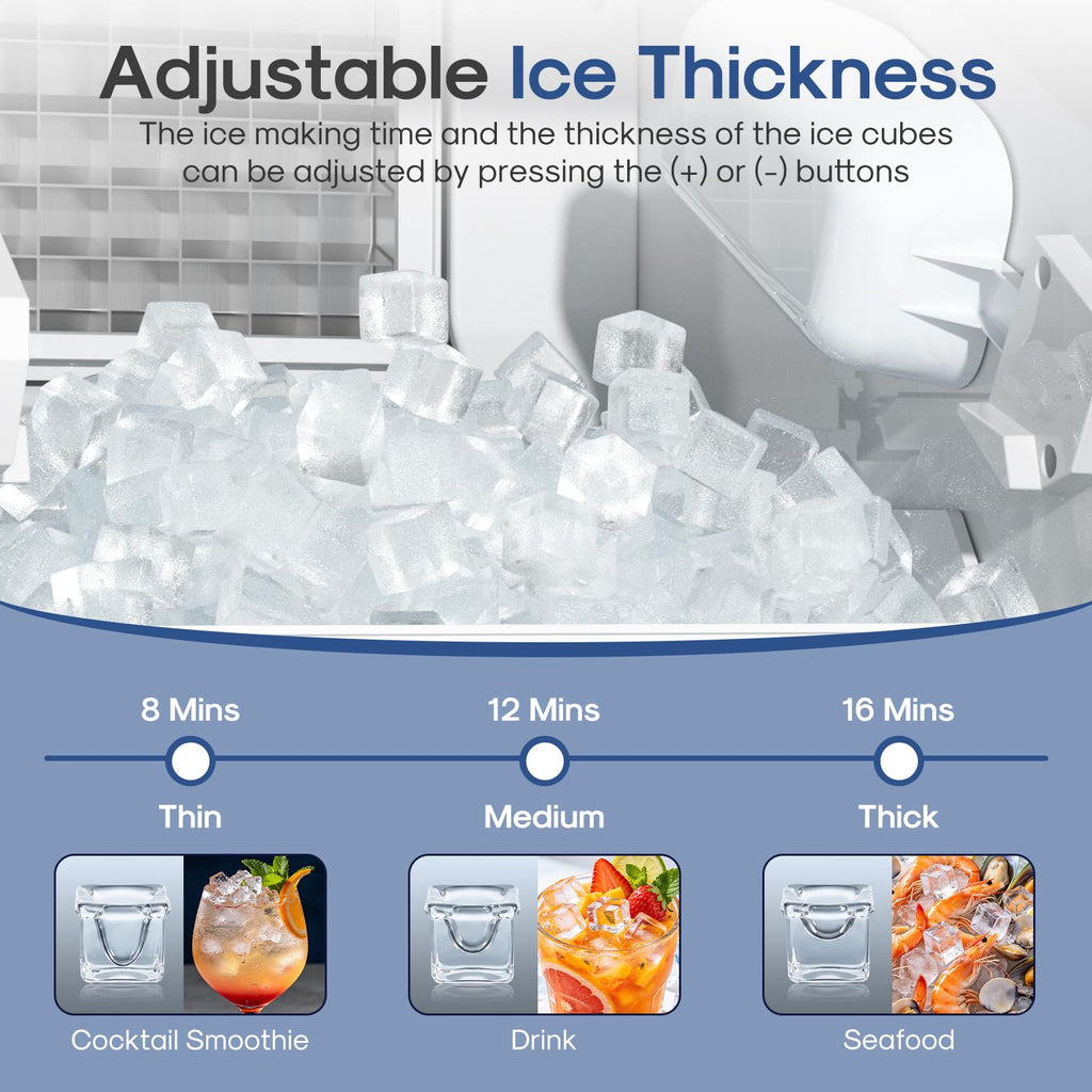 ICEPURE Nugget Ice Makers Countertop with App, Portable Ice Machine