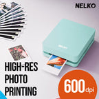 Nelko PP01 2x3 Portable Photo Printer with 20 Sheets, White