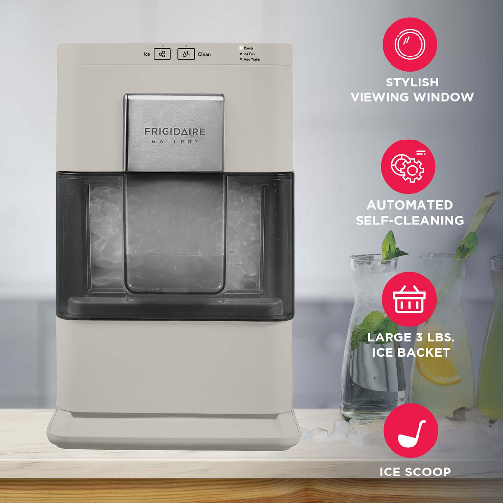Frigidaire, 26 lb per day, Countertop Bullet Ice Maker, Stainless Steel