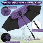 NINEMAX Large Golf Umbrella Windproof Strong 54/62/68 Inch,Extra Big Golf Umbrellas Automatic Open Double Canopy for Gents Women