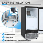 ICEPURE Nugget Ice Makers Countertop with App, Portable Ice Machine