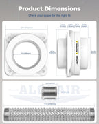 ALORAIR Magnetic Dryer Vent Connector Kit, 4-Inch Quick Connect, DV180