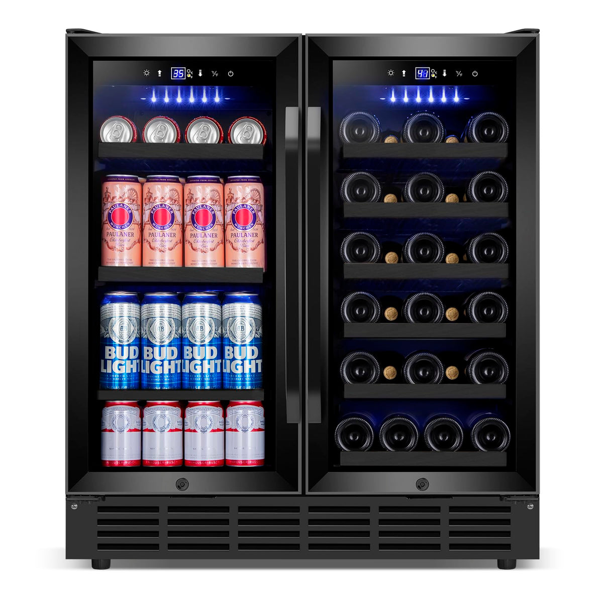 Commercial Cake Display Refrigerator, 78L Countertop Glass Cooler with LED Light, 32-53.6°F Digital Thermostat, Frost-Free Pastry Showcase for 11" Cake, Tempered Glass & Rear Door for Bakery/Cafe/Home