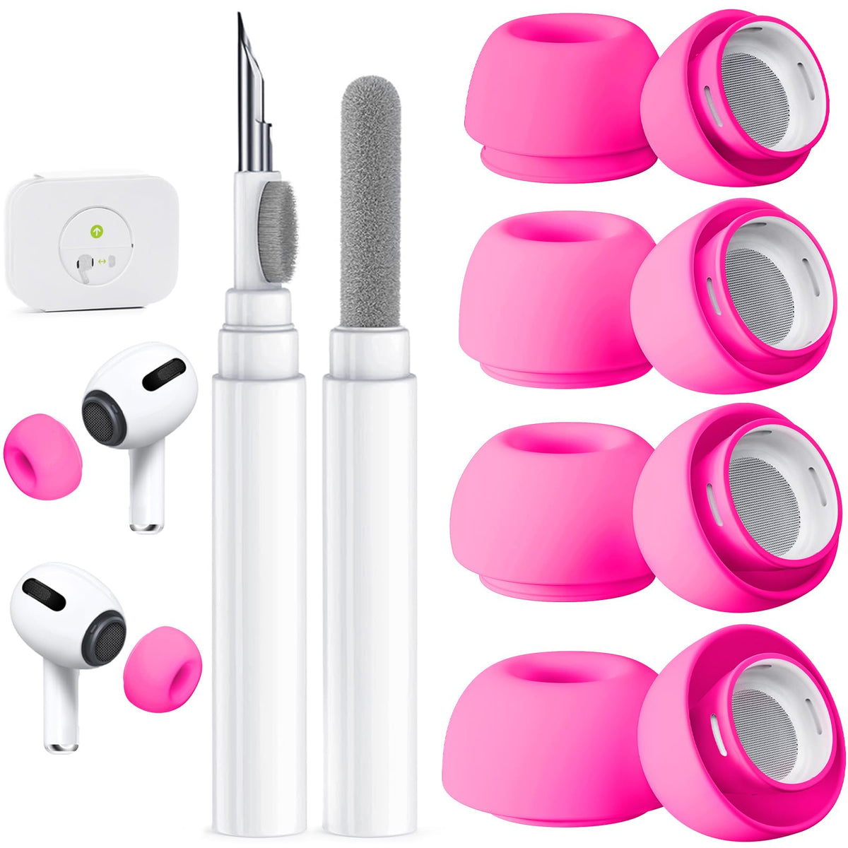 5 Pairs Replacement Ear Tips for AirPods Pro 3 (White)
