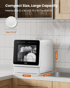 HAVA Countertop Dishwasher with Water Softener & Enhanced Energy Efficiency