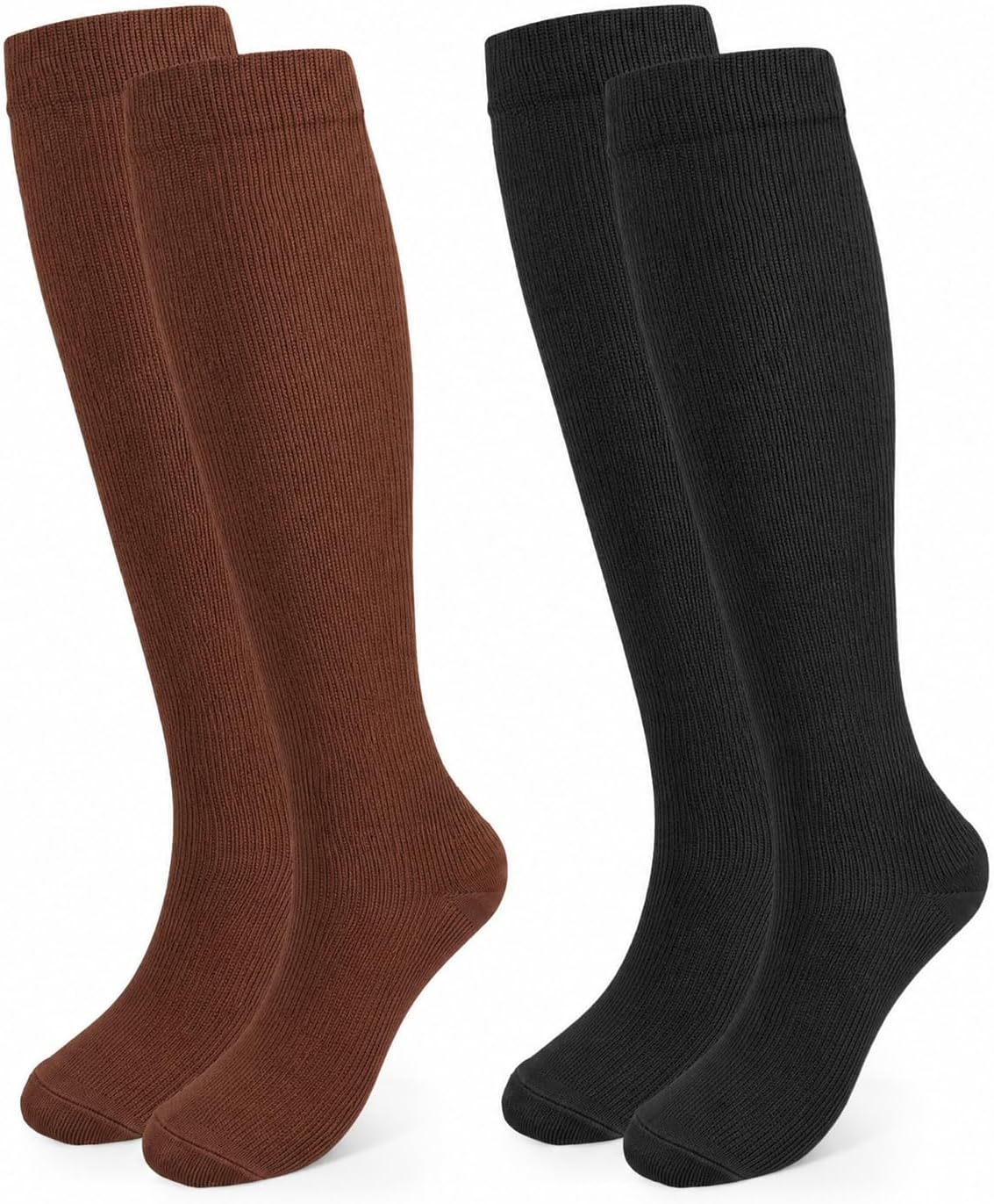 Compression Socks, (2/4/6/7 Pairs) for Men & Women 15-20 mmHg is Best for Athletics, Running, Flight Travel, Support