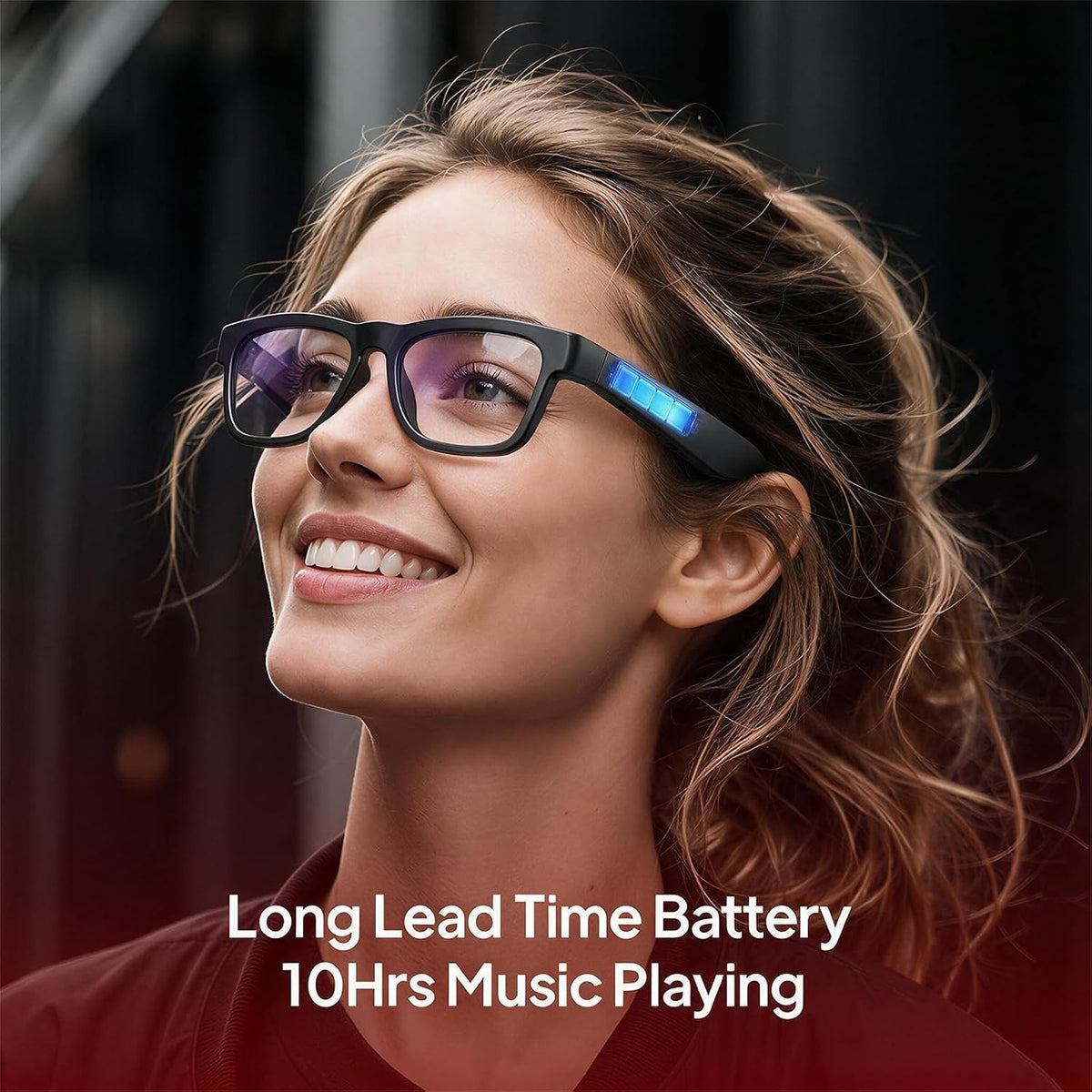 OhO Open Ear Smart Glasses, UV400 Z87.1 Lightweight Audio Bluetooth Glasses