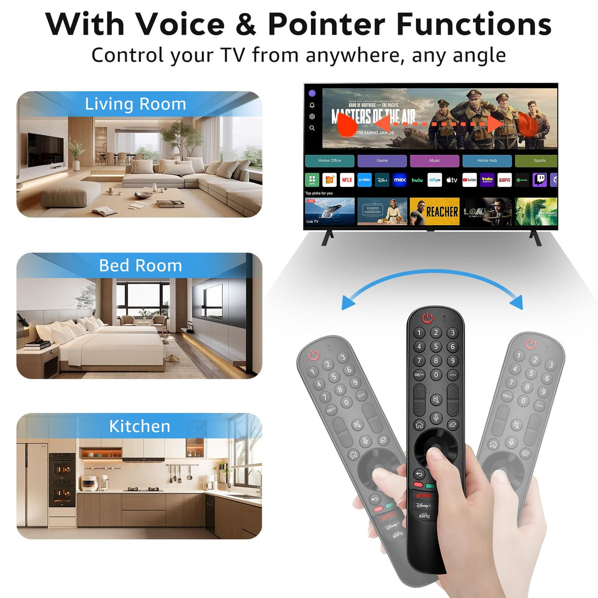 Universal Backlit Remote for LG Smart TV Remote Control Replacement