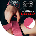 BEAST RAGE Weight Lifting Straps Fitness Padded Cotton Wrist Support Gel Advanced Grips Dumbbell Bar Wraps Heavy Duty Gym Bodybuilding Straps Power Deadlift Barbells Non Slip Exercise