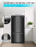 BLACK+DECKER 14 Cu. Ft. Convertible Freezer Refrigerator, Upright Freezer with Glass Shelves, ENERGY STAR rated, Frost Free, BUC1400XB, Black