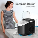 Antarctic Star Countertop Ice Maker Machine, 26Lbs/Day Fastest 6‑Min Ice