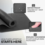 XN8 Sports Yoga Mat 10mm & 15mm Thick NBR Exercise Mat with Carry Strap