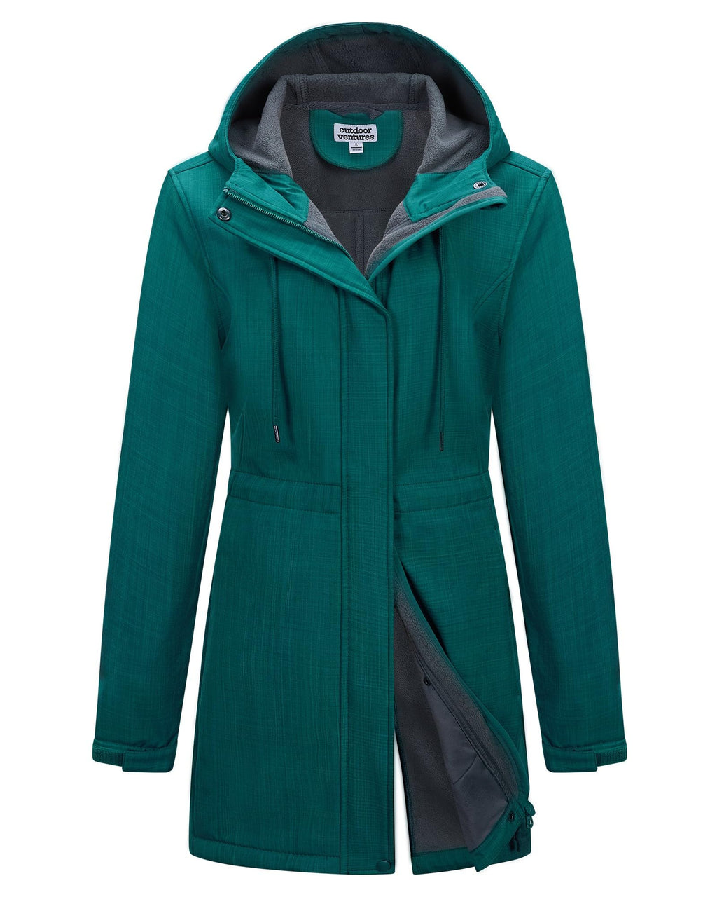 Outdoor Ventures Womens Waterproof Softshell Jacket Long Hooded Windbreaker