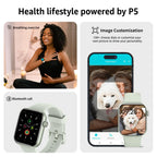 AcclaFit Smart Watch for Men Women Answer/Make Call, 1.85" Smartwatch, Fitness Watch with Heart Rate Blood Pressure Sleep Monitor, IP68 Waterproof Step Counter Compatible with Android IOS Orange