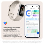 Fitbit Google Charge 6 Activity Tracker with 3 Months Google Health Membership Included, 7 Days Battery Life and Google Wallet and Maps, Obsidian/Black Aluminum