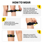 CAMBIVO 2 Pack Patella Tendon Knee Strap for Meniscus Tear & Osgood Schlatters Relief - Adjustable Knee Support for Running Stability, Jumper's Knee, Hiking & Gym Squats
