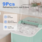 NEWBULIG Countertop Ice Maker Machine with Handle, Portable Ice Maker