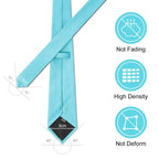URAQT Men Solid Satin Necktie, 8cm Classic Formal Tie