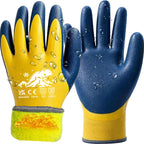 Winter Work Gloves Thermal Fleece Liner Waterproof Coating Superior Grip for Cold Weather Car Washing Gardening Fishing Multipurpose