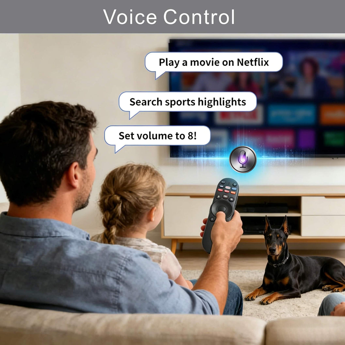 SolarCell Replacement for Samsung TV Remote 2026-2019, Solar Powered, Fast Self-Charging Samsung Smart TV Remote Control, USB-C Rechargeable, Universal, Voice Search, Bluetooth, 2-Year Warranty