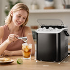 DUMOS Countertop Ice Maker with Handle, Portable Ice Machine