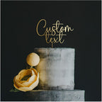 Wooden Custom Cake Topper with Your Text Personalised Party Decor Birthday Anniversary Far Away Christmas Graduation Wedding Engagement