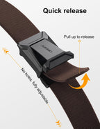 JUKMO Stretch Tactical Belt for Men, Military Work Rigger Hiking 1.5" Elastic Nylon Web Ratchet Quick Release Belt in Gift Box