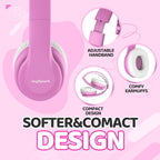 JoySpark Kids Bluetooth Headphones Over-Ear, 60Hrs, Built-in Mic-Purple