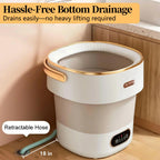 Portable Washing Machine with Spin Basket, Upgraded 20L Foldable Mini Washer【5-Min Wash・3-Min Spin・1-Year Free Replacement】Small Washing Machine for Travel, Dorms, RVs, Camping (Khaki)
