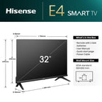 Hisense 40 Inch 40E4QTUK FHD LED TV with Freely