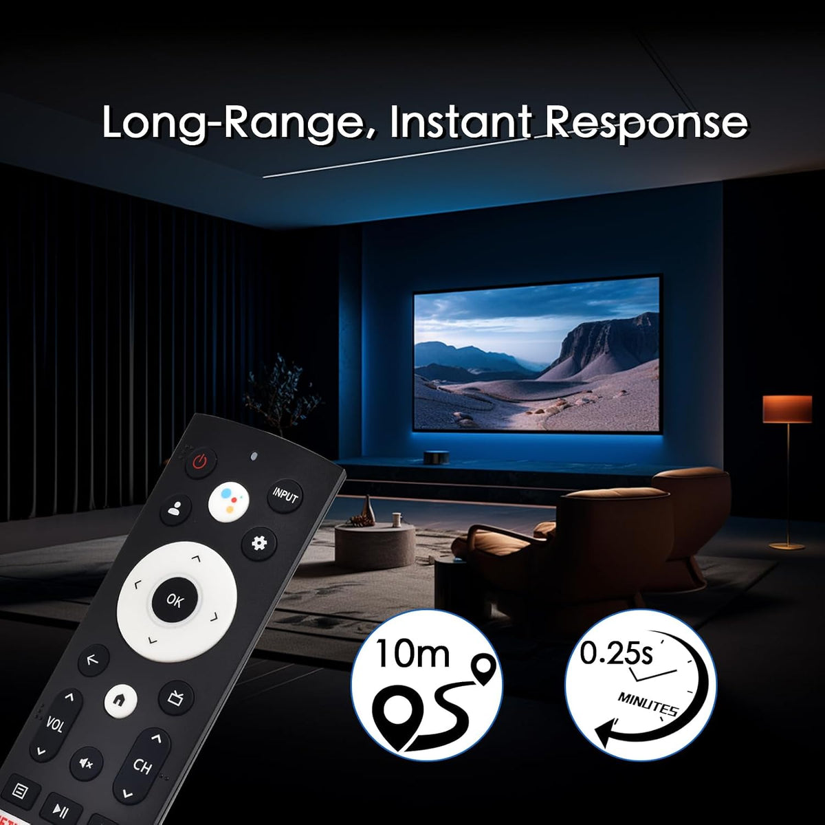 Replacement for Hisense Smart Google TV Voice Remote Control