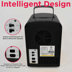 Frigidaire Retro Mini Compact Beverage Cooler, Great for Keeping Office Lunch Cool! (Built-in Bluetooth Speaker)