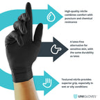 Unigloves Unicare Nitrile Examination Disposable Box of 100 Blue Gloves