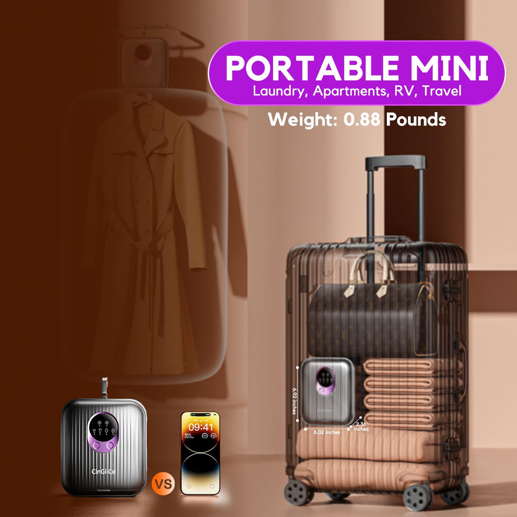 Portable Clothes Dryer, Clothes Dryer Hold 12 Items Up, With Time Setting、Remote Control, Portable Dryers For Laundry, Apartments, RV, Travel, Low noise、Energy Saving (Grey)