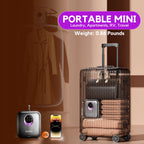Portable Clothes Dryer, Clothes Dryer Hold 12 Items Up, With Time Setting、Remote Control, Portable Dryers For Laundry, Apartments, RV, Travel, Low noise、Energy Saving (Grey)