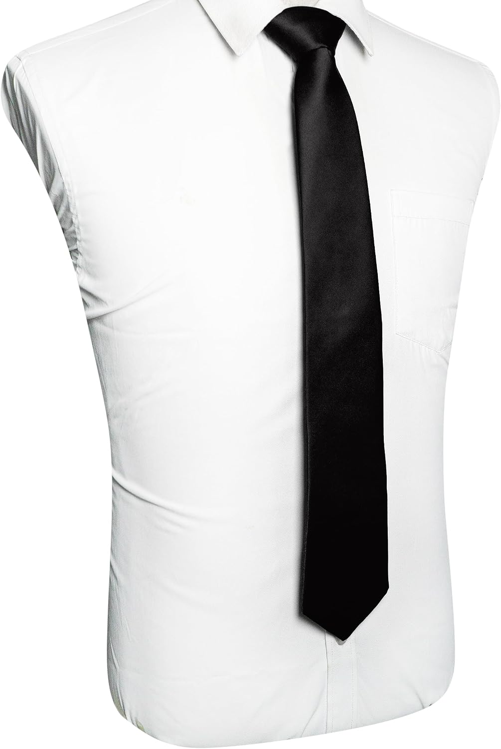 RBOCOTT Solid Color Tie Mens Necktie for Business and Wedding Party