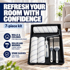 Harris Seriously Good Walls & Ceilings Decorating Kit, 7 Pieces, Roller, Brushes, Tray