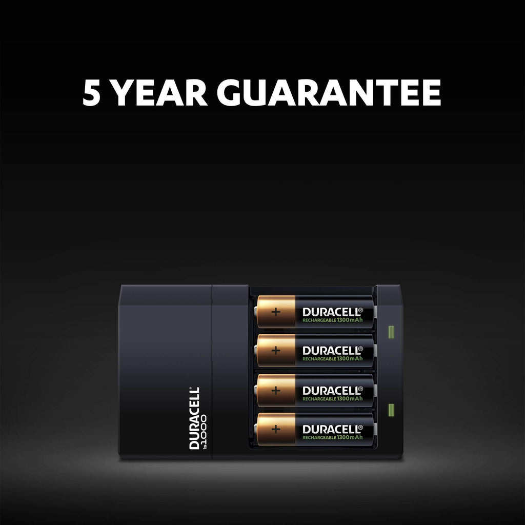 DURACELL AA Rechargeable Batteries (4 Pack) 1.2V, 1300 mAh NiMH
